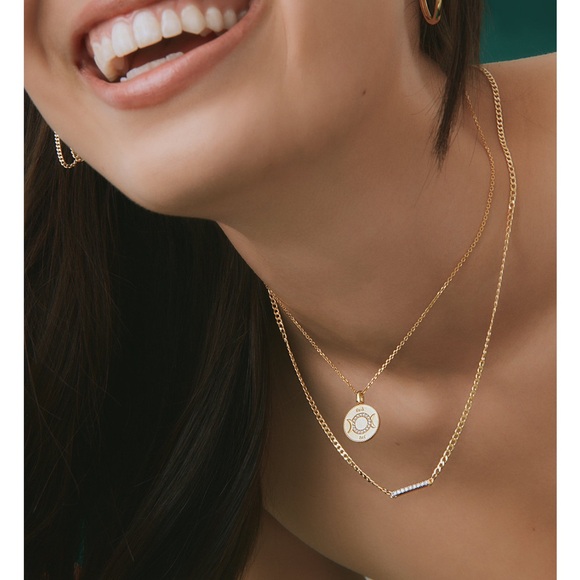 Diamond Bar 18” Pendant Necklace in Gold Vermeil - Picture 5 of 7